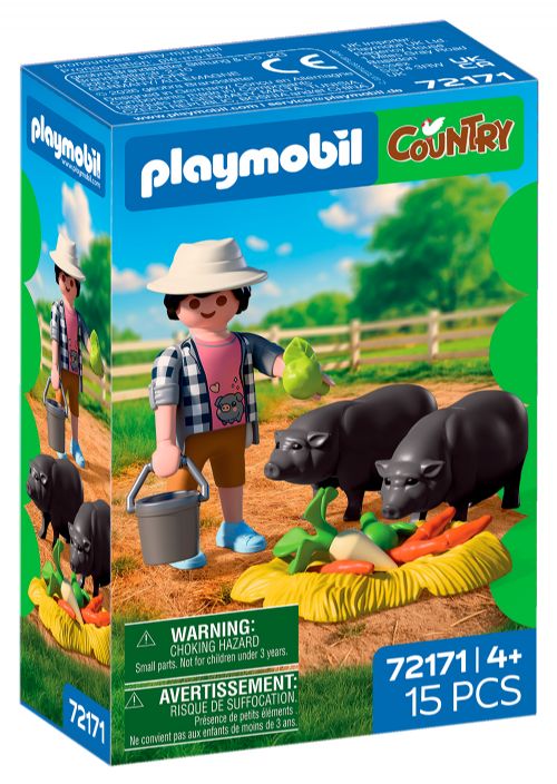 Country - Farmer with Potbellied Pig