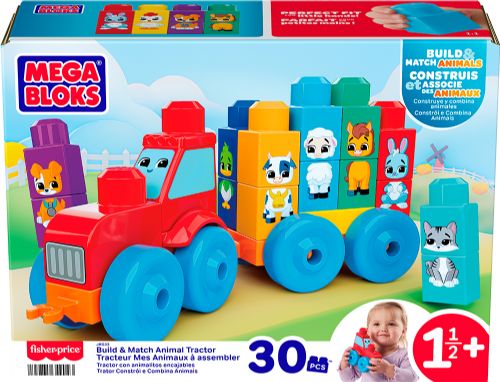 Mega Bloks - Tracteur mes animaux à assembler - 30 pièces