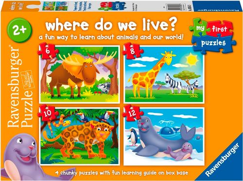 My First Puzzle : Où vivons nous? 6 8 10 12 pièces