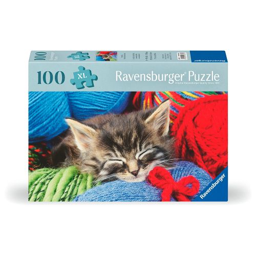Casse-tête 100 pièces XL - Bien être Chaton dans la laine