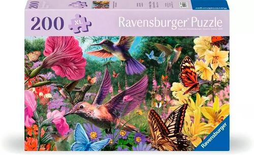 Puzzle 200 pieces XL - Hummingbirds and Butterflies