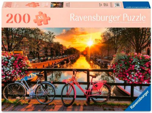 Puzzle 200 pieces XL - Sunset in Amsterdam