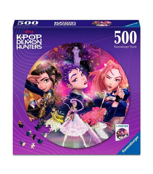 500 pieces round puzzle - KPop Demon Hunters