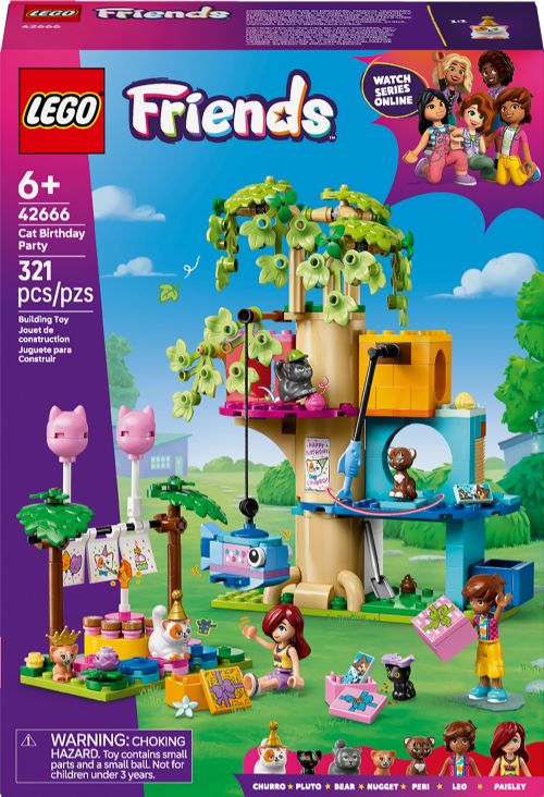 Lego Friends - Party d'anniversaire du chat et maison dans l'arbre