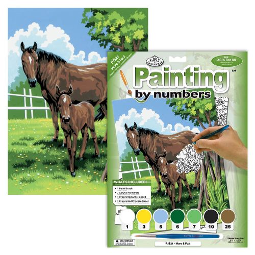 Peinture à numéros junior small - Jument et poulain