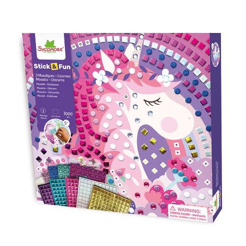 Stick'N Fun - S - 3 Mosaïques -Licornes