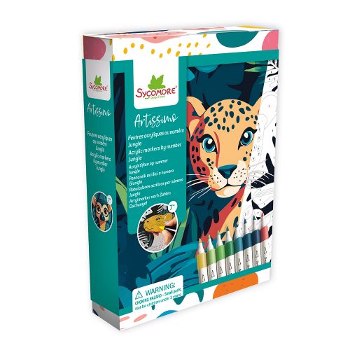 Artissimo - S Acrylic markers by numbers - Jungle