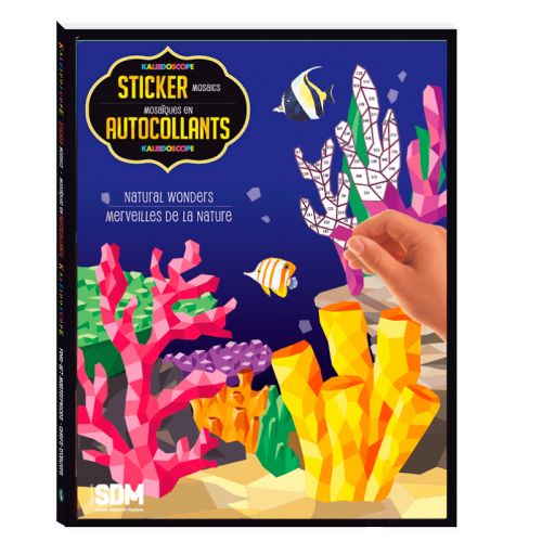Livre - Mosaïques autocollantes: Merveilles de la nature - Version bilingue