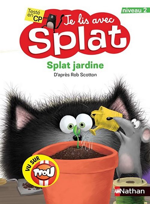 Livre - Je lis avec Splat: Splat jardine (N2) - Version française