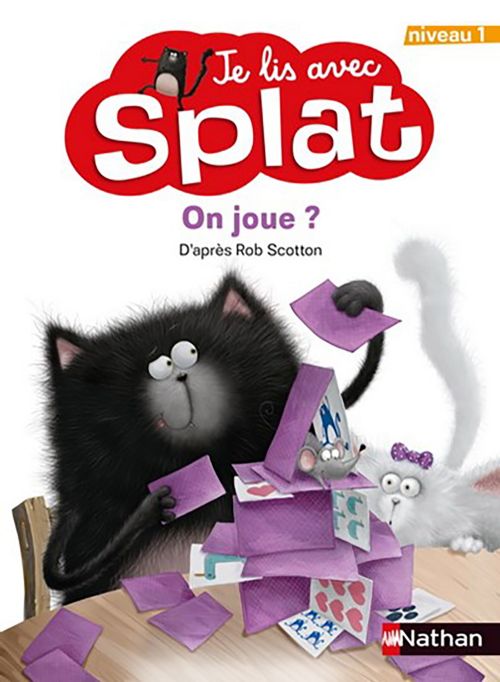 Livre - Je lis avec Splat: On joue? (Niveau 1) - Version française