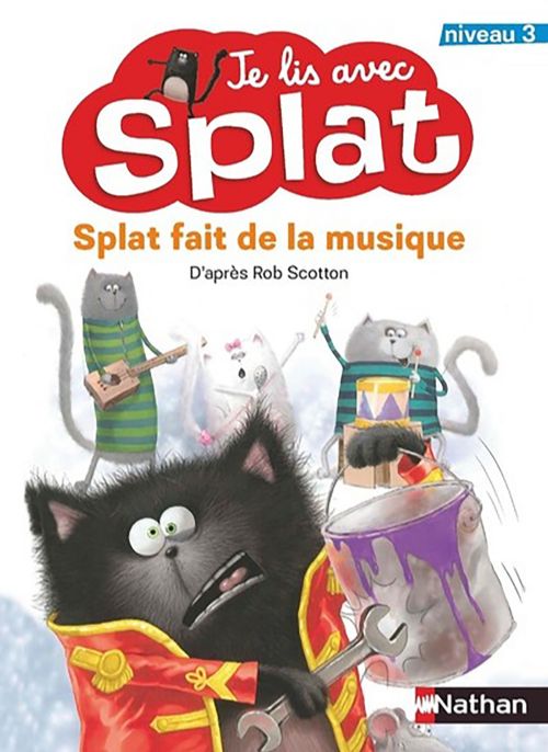 Livre - Je lis avec Splat: Splat fait de la musique (N3) - Version française