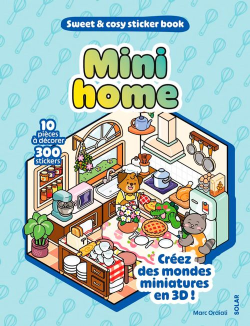 Livre - Mini Maison: Livre d'autocollants doux et cosy - Version bilingue