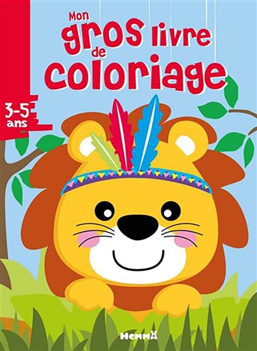Livre - Gros livre de coloriage, Lion - Version française