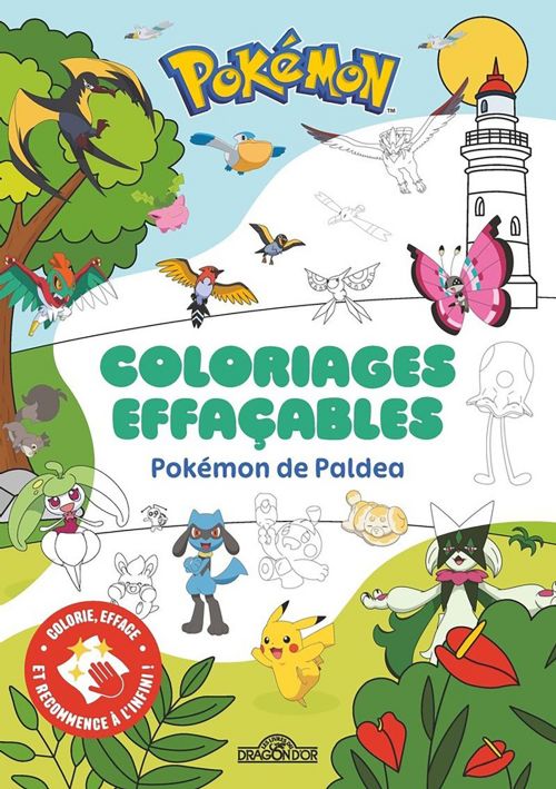 Livre - Coloriages effaçables Pokémon de Paldea - Version française