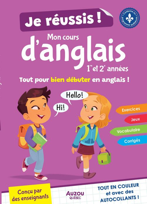 Livre - Je réussis mon cours d'anglais 1re et 2e années - Version française