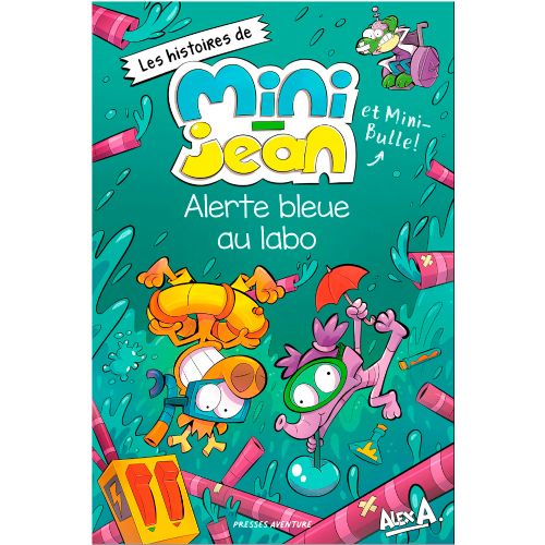 Livre - Les histoires de Mini-Jean et Mini-Bulle, Alerte bleue au labo - Version française