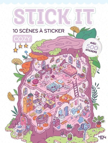 Livre - Stick It 10 scènes à sticker: Cozy - Version française