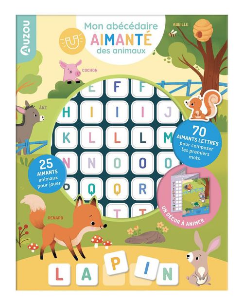 Livre - Mon Abécédaire aimanté des animaux - Version française
