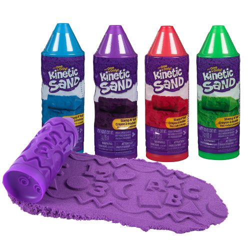 Kinetic Sand - Stamp N' Roll Crayon with 3 oz Play Sand assorted