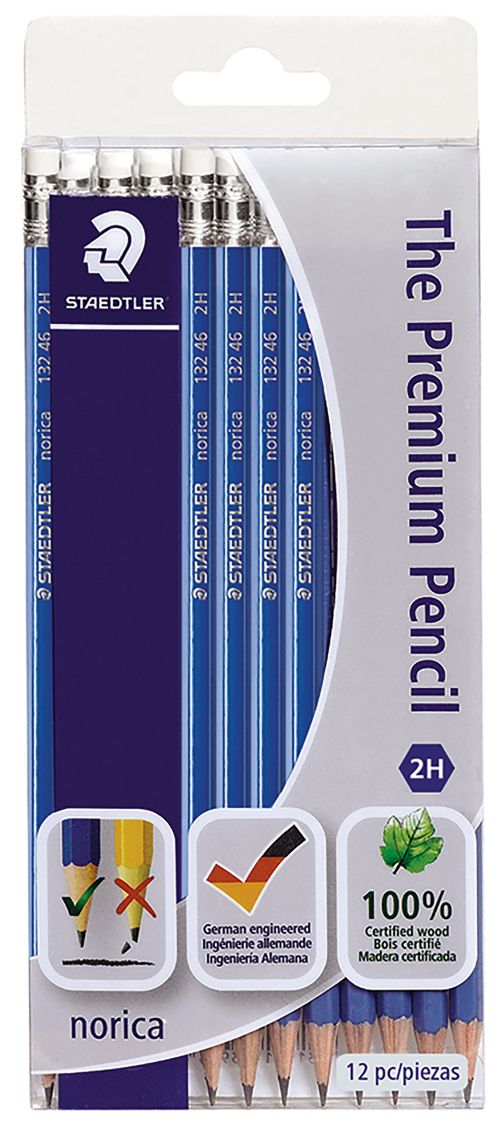 Staedtler - 12 Crayons de plomb Norica 2H
