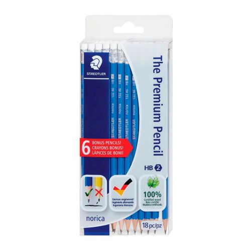 Crayons plomb Norica 2HB 18 pièces