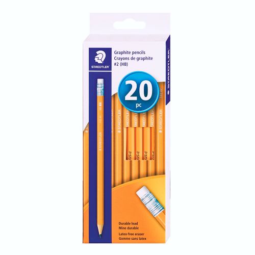 Crayons plomb jaune HB 20 pièces