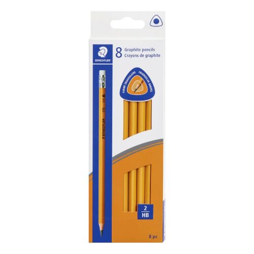 2HB triangular lead pencil, 8 pieces