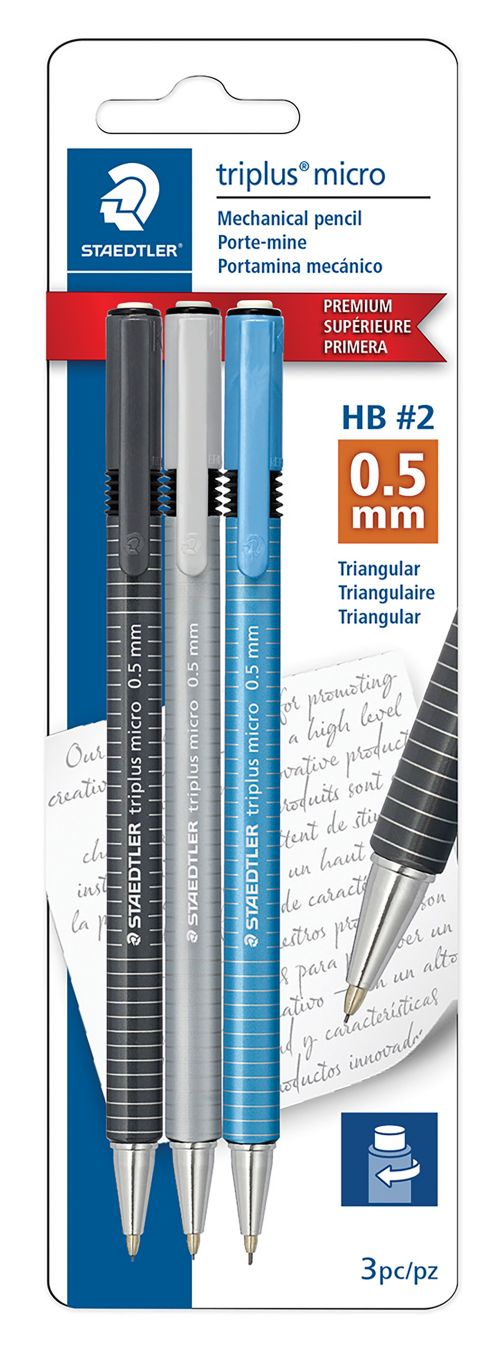 Triplus Micro - 3 Porte-mines mécaniques HB 2 0.5mm