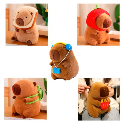 Peluche Capybara, assortiment