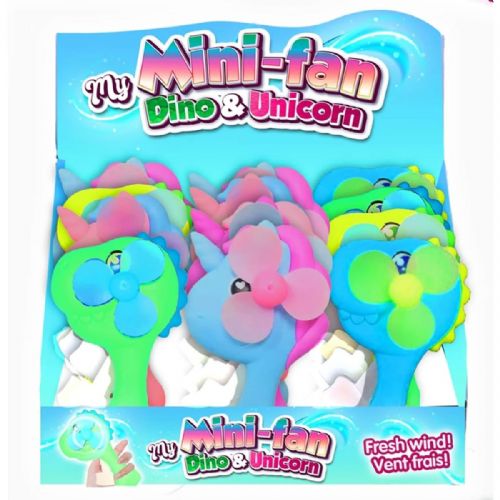 Mon mini-fan licorne et dino, assortiment