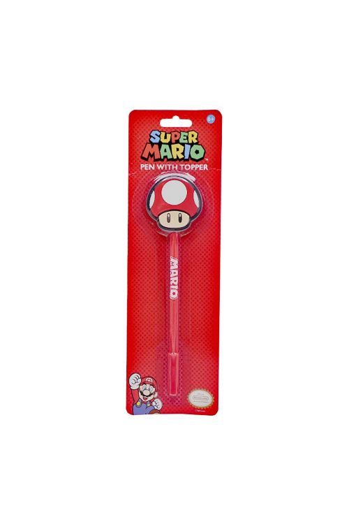 Mario Bros - Stylo avec embout décoratif Toad
