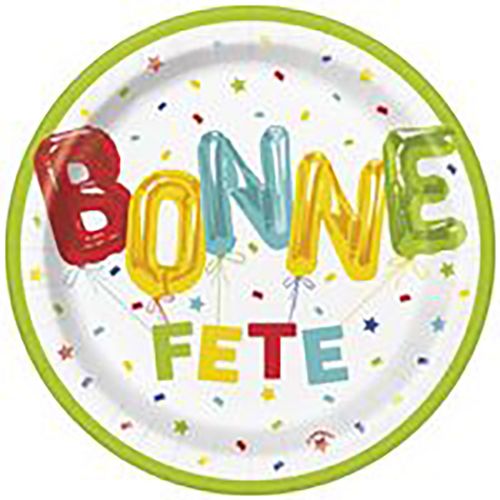 Bonne fete - 8 dessert plates 7-inch