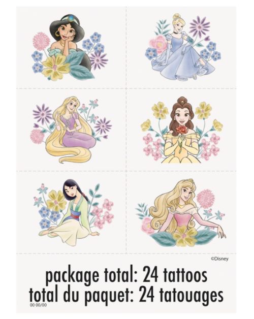 Princess - 4 tattoo sheets