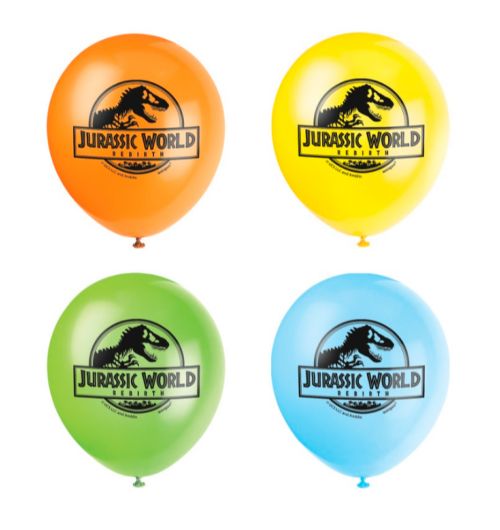 Jurassic World 4 - 8 Balloons printed 12''