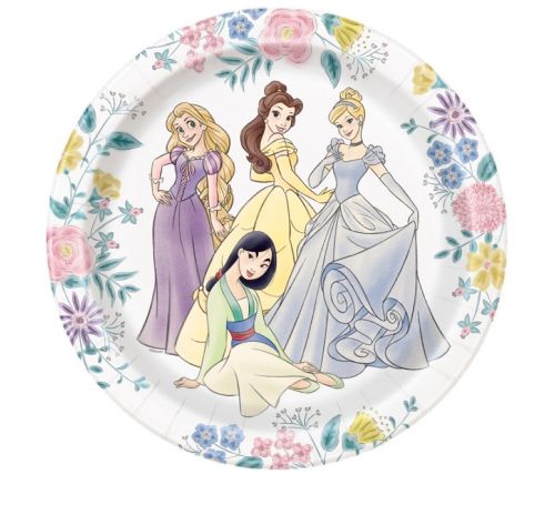Princess - 8 round diner plates 9-inch