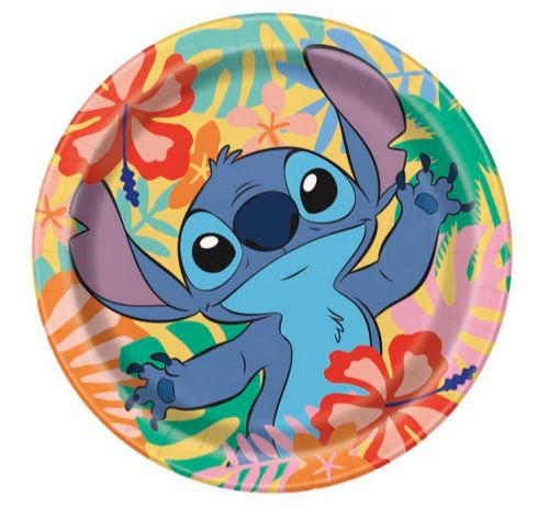 Stitch - 8 round diner plates 9-inch