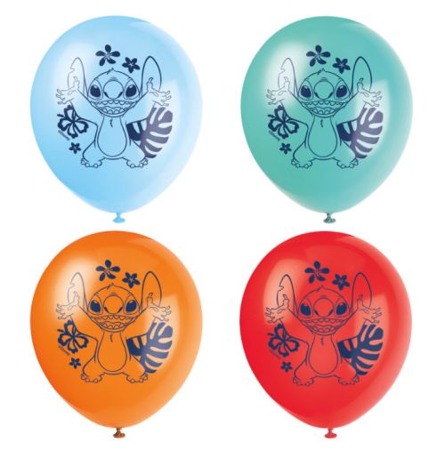 Stitch - 8 balloons printed 12''