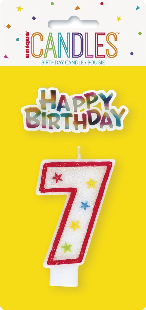 Numeral Candle  7 - Happy Birthday Cake Decoration