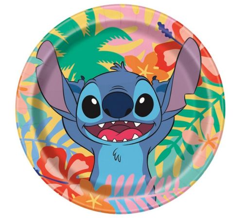 Stitch - 8 round desserts plates 7-inch