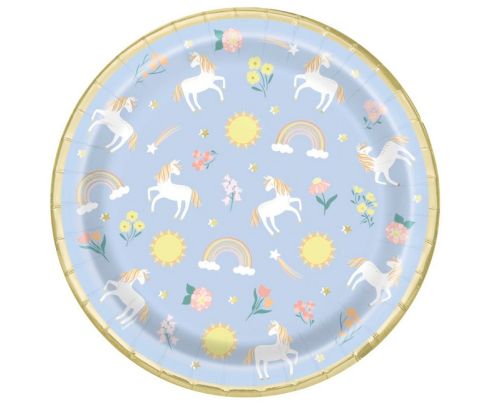 Unicorn - 8 dinner plates 9''