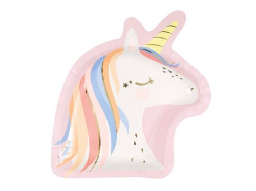 Unicorn - 8 dinner plates 9'' Unicorne
