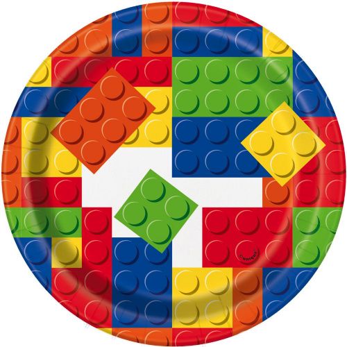Building blocs - 8 dessert plates 7-inch
