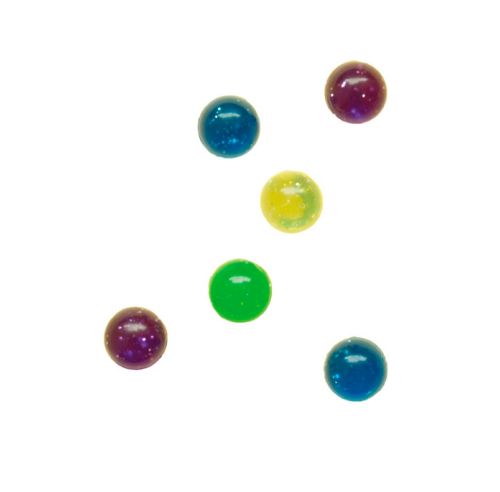 4 balles rebondissantes transparentes à paillettes