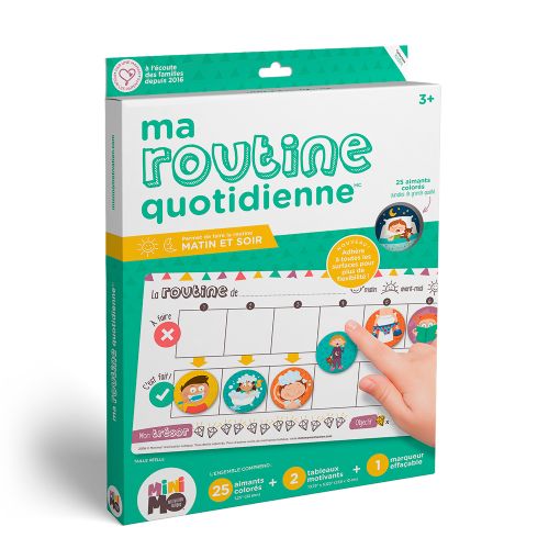 Minimo - Ma routine quotidienne (25 aimants + 2 tableaux)