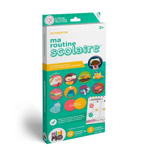 Minimo - Ma routine scolaire (12 aimants + 1 tableau)