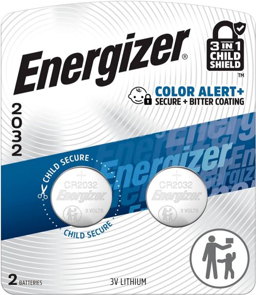 2 Energizer CR2032 batteries