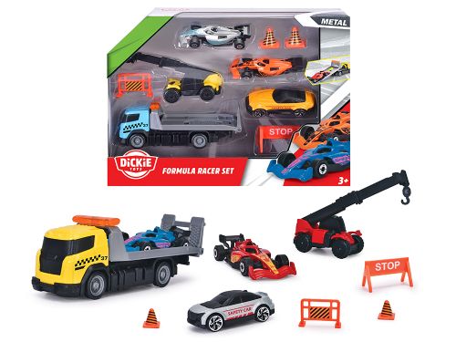 Dickie - Ensemble de course automobile, Assortiment