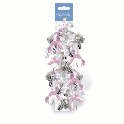 2 Swirl Bows Pink