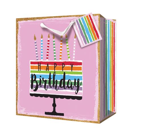 Extra deep gift bag - Birthday Cake