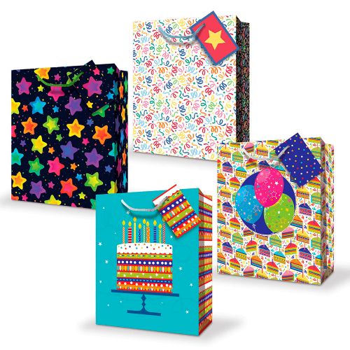 Large gift bag - Festive Colors assorted